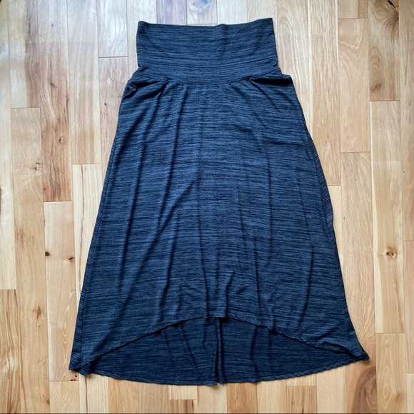 Lane Bryant | Livi Active Grey High Low Maxi Skirt with Pockets - Picture 2 of 4